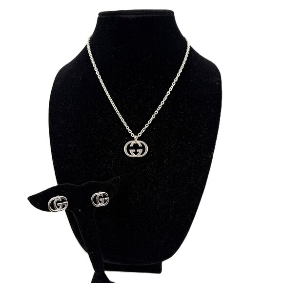 Gucci GG Marmont Necklace and Earring Set - Picture 1 of 5